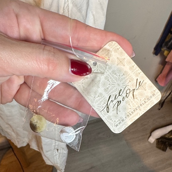 We The Free White Blouse with Crochet Collar - Picture 3 of 7